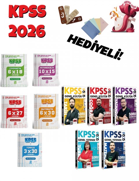2026 KPSS Genel Kültür Genel Yetenek Çözümlü Soru Bankası ve Deneme Seti 10 Kitap Bigelio ve Yargı Yayınları