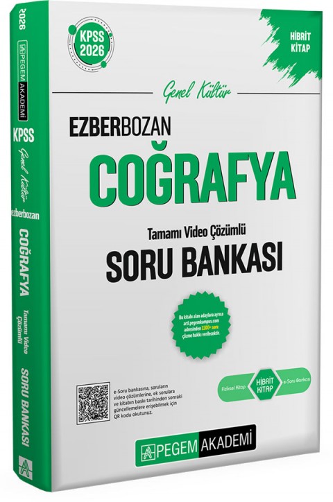 2026 KPSS Genel Yetenek Genel Kültür Ezberbozan Coğrafya Tamamı Video Çözümlü Soru Bankası Pegem Akademi Yayıncılık