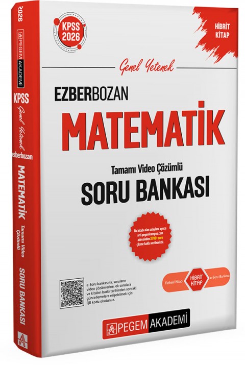 2026 KPSS Genel Yetenek Genel Kültür Ezberbozan Matematik Tamamı Video Çözümlü Soru Bankası Pegem Akademi Yayıncılık