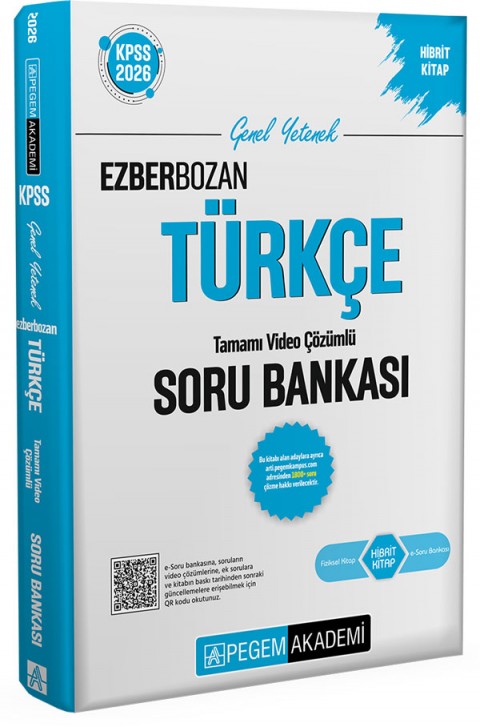 2026 KPSS Genel Yetenek Genel Kültür Ezberbozan Türkçe Tamamı Video Çözümlü Soru Bankası Pegem Akademi Yayıncılık