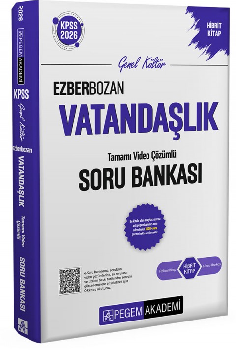2026 KPSS Genel Yetenek Genel Kültür Ezberbozan Vatandaşlık Tamamı Video Çözümlü Soru Bankası Pegem Akademi Yayıncılık