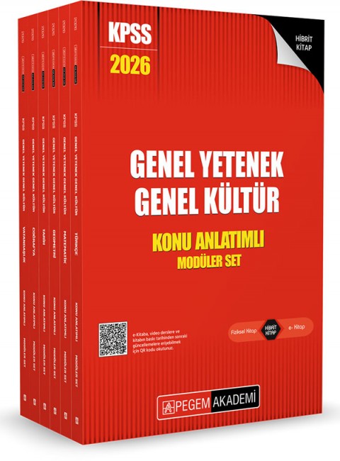 2026 KPSS Genel Yetenek Genel Kültür Lisans Konu Anlatımlı Modüler Set 6 Kitap Pegem Akademi Yayıncılık