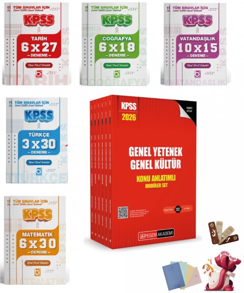 2026 KPSS Genel Yetenek Genel Kültür Lisans Konu Anlatımlı ve Deneme Seti Pegem ve Bigelio Yayıncılık