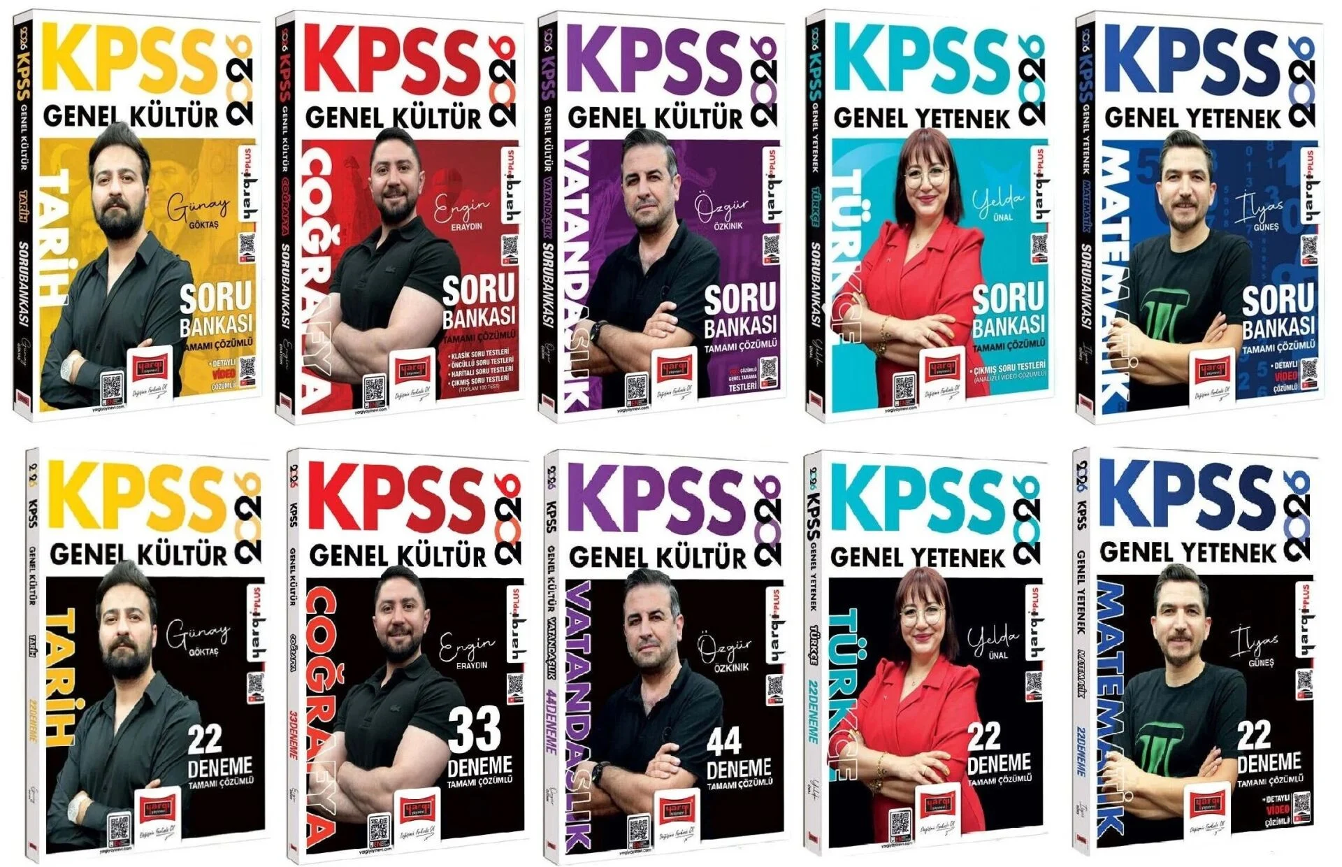 2026 KPSS Genel Yetenek Genel Kültür Soru Bankası + 143 Deneme 10 lu Set Yargı Yayınları