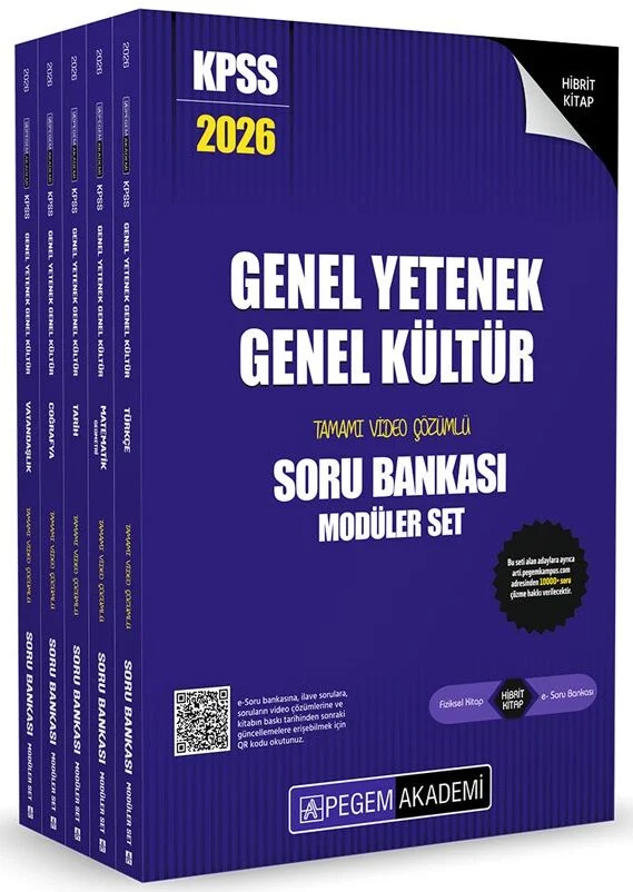 2026 KPSS Genel Yetenek Genel Kültür Soru Bankası Modüler Set Çözümlü Pegem Akademi Yayınları