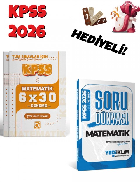 2026 KPSS Genel Yetenek Matematik Soru Dünyası ve Deneme Seti 2 Kitap Bigelio ve Yediiklim Yayınları