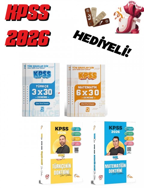 2026 KPSS Genel Yetenek Soru Bankası ve Deneme Seti 4 Kitap Bigelio ve Doktrin Yayınları