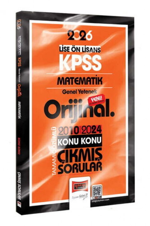 2026 KPSS Lise-Önlisans Matematik Orijinal 2010-2024 Konu Konu Çıkmış Sorular Yargı Yayınları