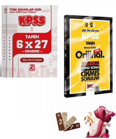2026 KPSS Lise-Önlisans Tarih Orijinal 2010-2024 Konu Konu Çıkmış Sorular ve Deneme Seti Yargı ve Bigelio Yayıncılık