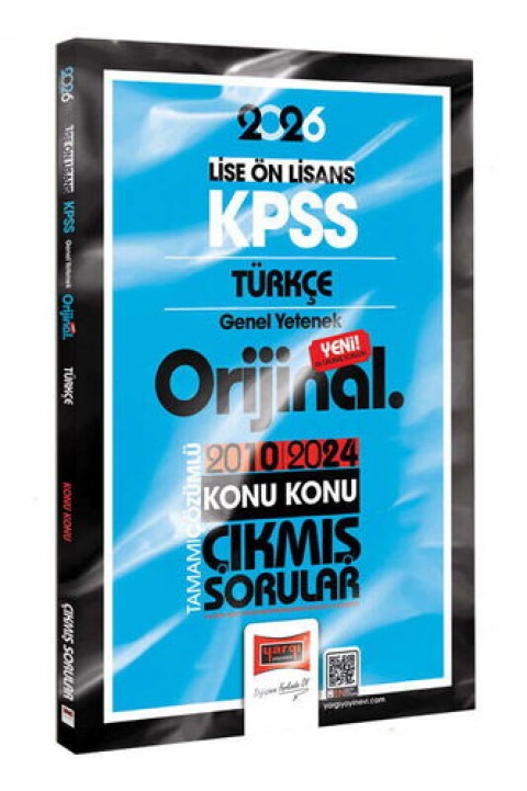 2026 KPSS Lise-Önlisans Türkçe Orijinal 2010-2024 Konu Konu Çıkmış Sorular Yargı Yayınları