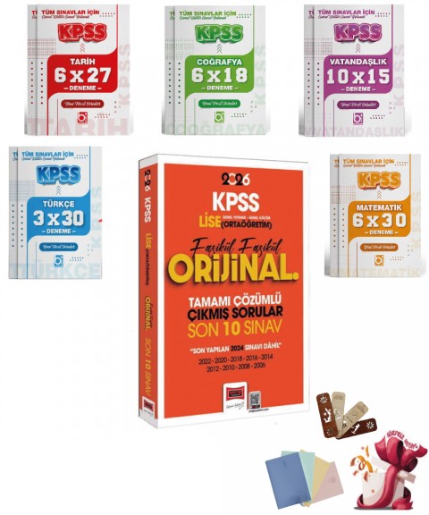 2026 KPSS Lise-Ortaöğretim GK-GY Fasikül Fasikül Orijinal Tamamı Çözümlü Çıkmış Son 10 Sınav ve Deneme Seti Yargı ve Bigelio Yayıncılık