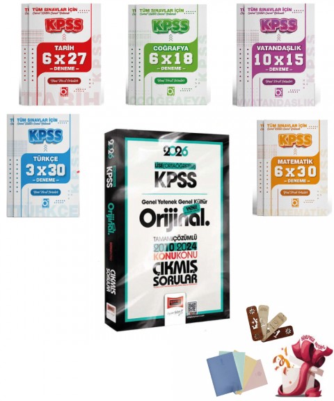 2026 KPSS Lise-Ortaöğretim GK-GY Orijinal 2010-2024 Konu Konu Çıkmış Sorular ve Deneme Seti Yargı ve Bigelio Yayıncılık