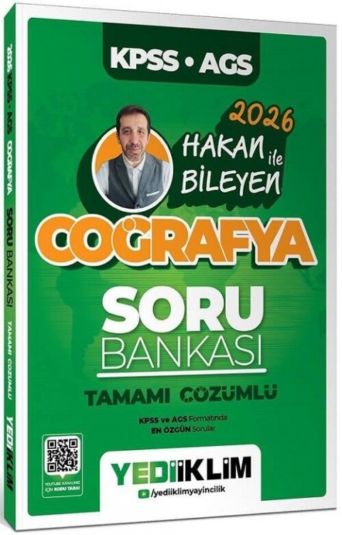 2026 KPSS MEB-AGS Coğrafya Soru Bankası Çözümlü - Hakan Bileyen Yediiklim Yayınları