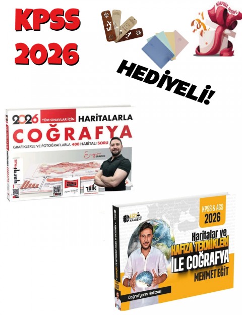 2026 KPSS MEB-AGS Haritalar ve Hafıza Teknikleri ile Coğrafya Seti 2 Kitap - Mehmet Eğit ve Engin Eraydın Yargı ve Eğit Akademi