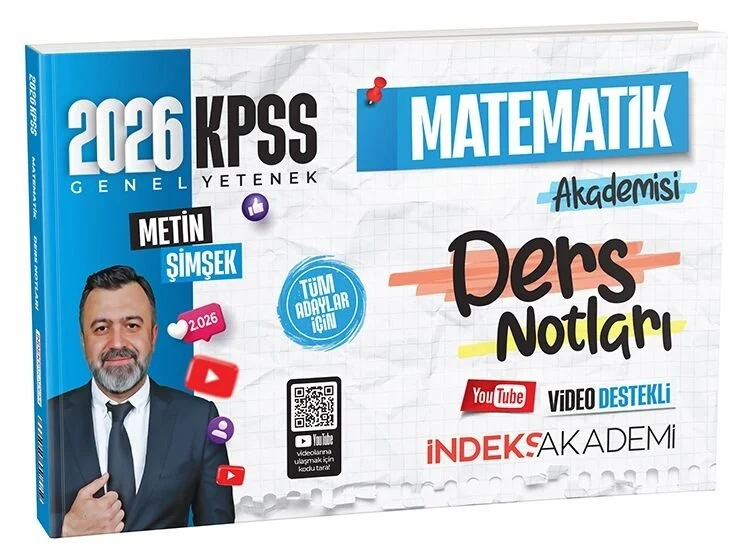 2026 KPSS Matematik Akademisi Video Ders Notları - Metin Şimşek İndeks Akademi Yayıncılık