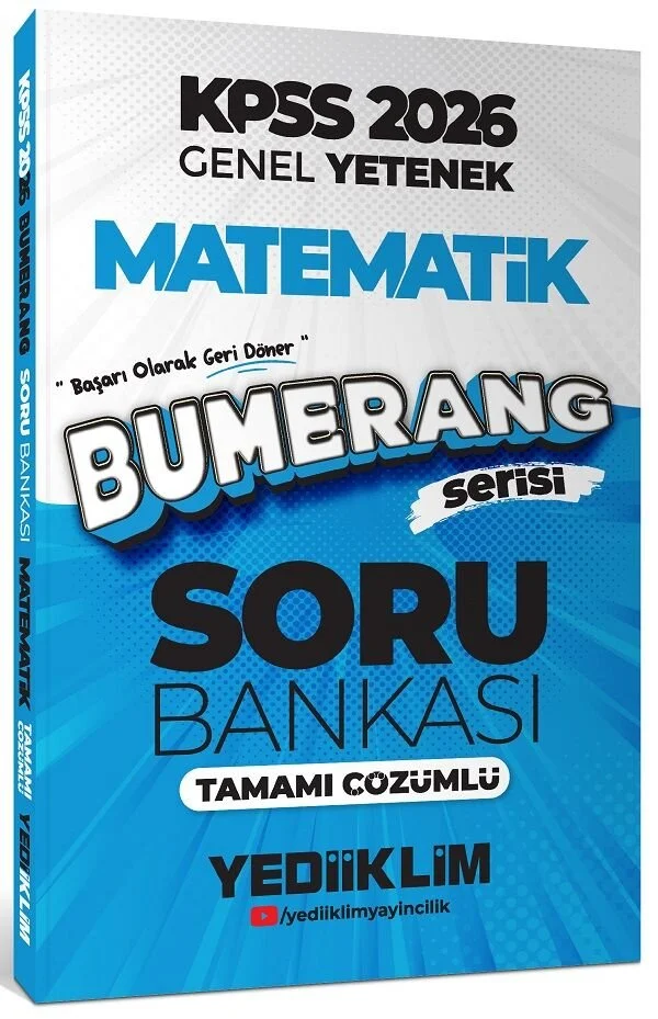 2026 KPSS Matematik Bumerang Soru Bankası Çözümlü Yediiklim Yayınları
