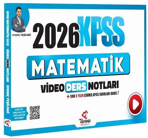2026 KPSS Matematik Video Ders Notları - Kıvanç Yeşildağ Tekrar Akademi Yayınları