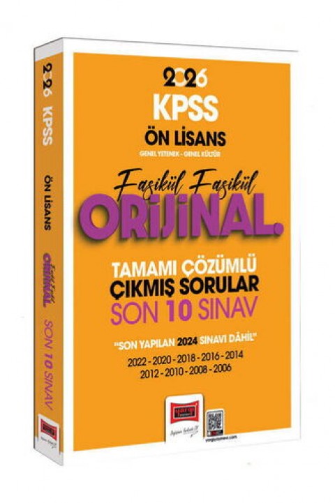 2026 KPSS Ön Lisans GK-GY Fasikül Fasikül Orijinal Tamamı Çözümlü Çıkmış Son 10 Sınav Yargı Yayınları