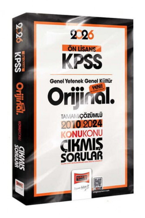 2026 KPSS Ön Lisans GK-GY Orijinal 2010-2024 Konu Konu Çıkmış Sorular Yargı Yayınları