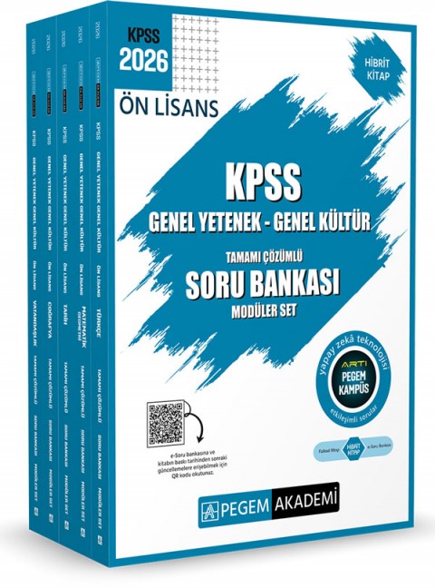 2026 KPSS Ön Lisans Genel Yetenek Genel Kültür Tamamı Çözümlü Soru Bankası Modüler Set Pegem Akademi Yayıncılık