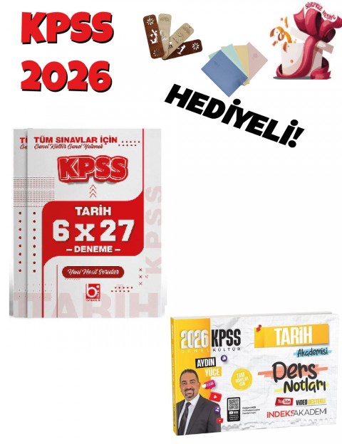 2026 KPSS Tarih Akademisi Video Ders Notları ve Deneme Seti 2 Kitap Bigelio ve İndeks Akademi Yayınları