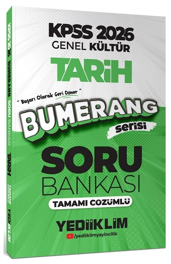 2026 KPSS Tarih Bumerang Soru Bankası Çözümlü Yediiklim Yayınları