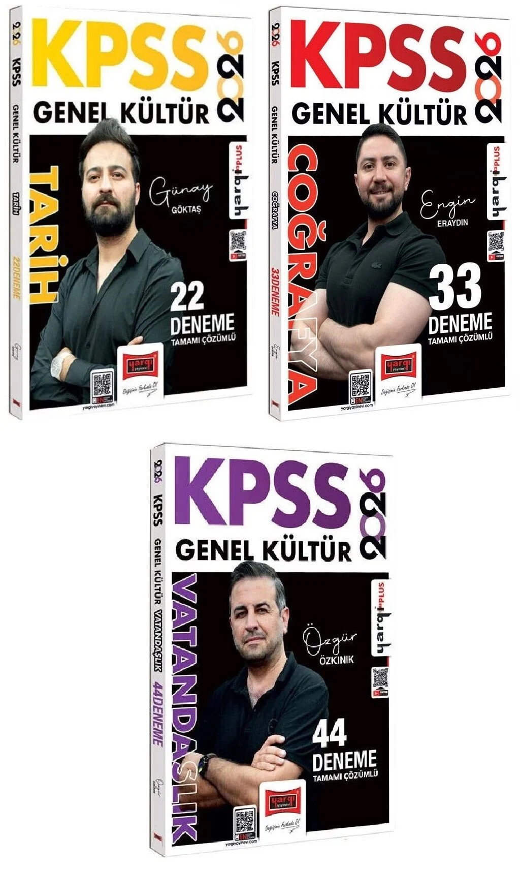 2026 KPSS Tarih + Coğrafya + Vatandaşlık 99 Deneme 3 lü Set Yargı Yayınları