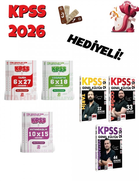 2026 KPSS Tarih + Coğrafya + Vatandaşlık Deneme Seti 6 Kitap Bigelio ve Yargı Yayınları