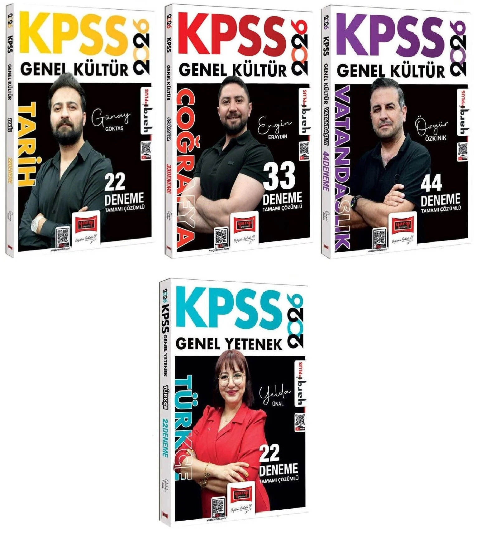 2026 KPSS Tarih + Coğrafya + Vatandaşlık + Türkçe 121 Deneme 4 lü Set Yargı Yayınları