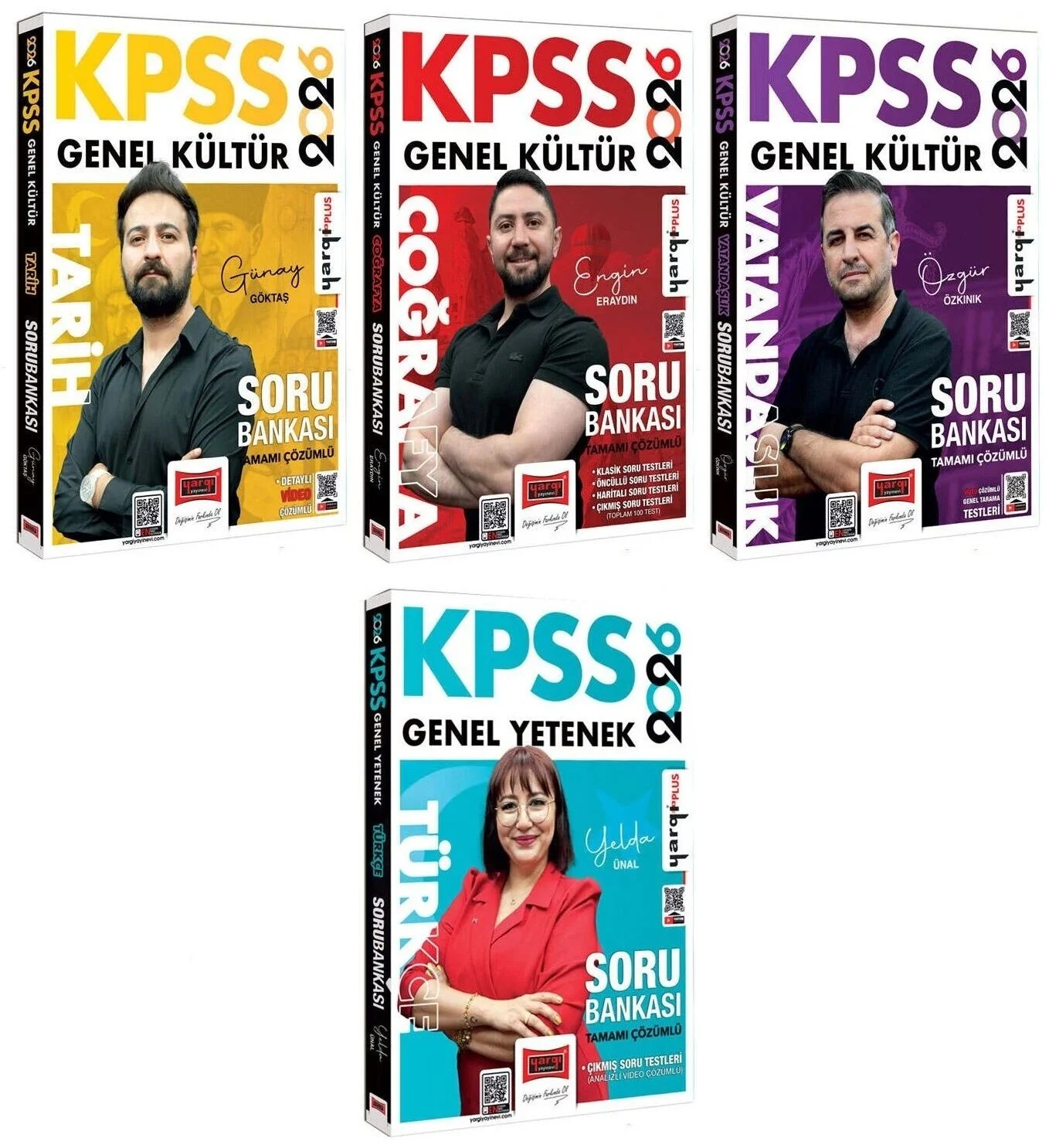 2026 KPSS Tarih + Coğrafya + Vatandaşlık + Türkçe Soru Bankası 4 lü Set Yargı Yayınları
