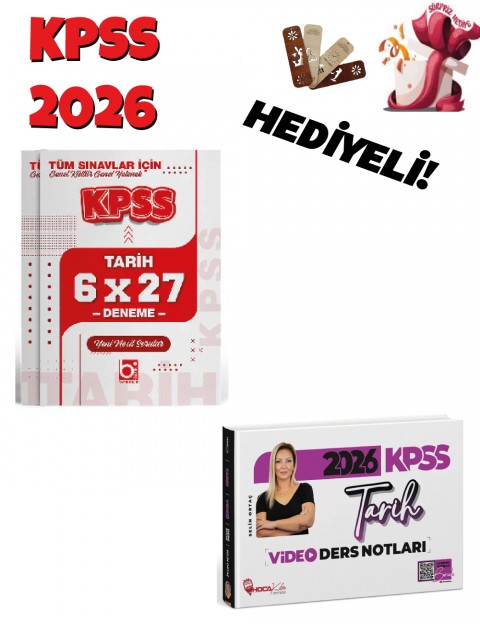 2026 KPSS Tarih Video Ders Notları ve Deneme Seti 2 Kitap Bigelio ve Hoca Kafası Yayınları