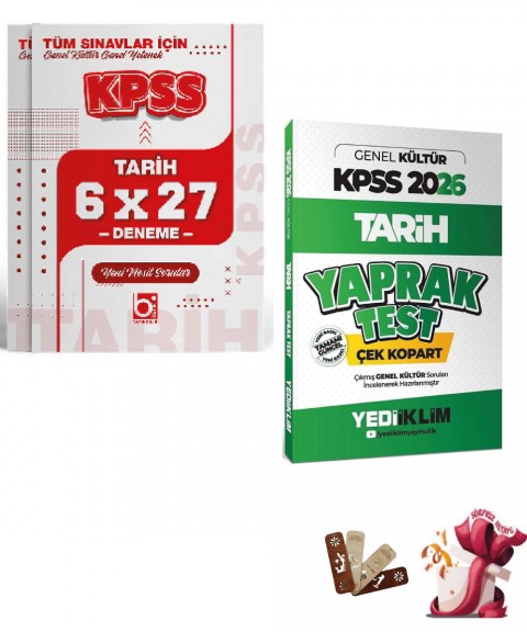 2026 KPSS Tarih Yaprak Test ve Deneme Seti Yediiklim ve Bigelio Yayıncılık