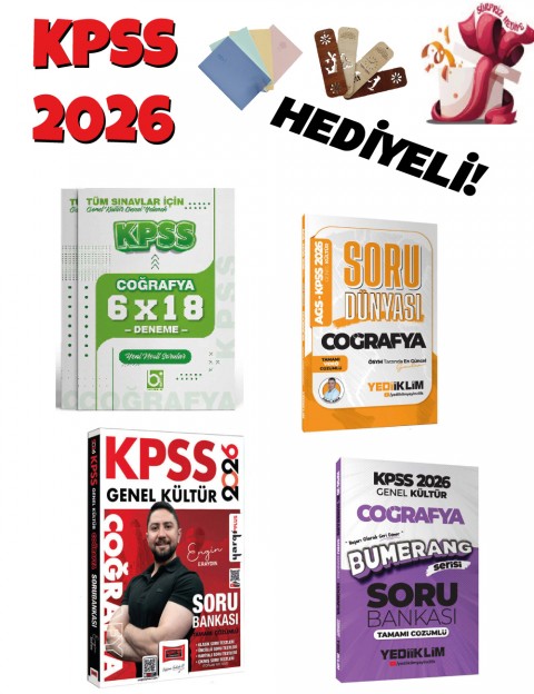 2026 KPSS Tüm Sınavlar İçin Coğrafya Muhteşem 4 lü Set Bigelio ve 3 Farklı Yayın