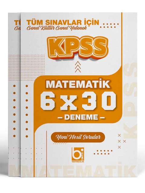 2026 KPSS Tüm Sınavlar İçin Matematik 6 x 30 Deneme Sınavı Bigelio Yayıncılık