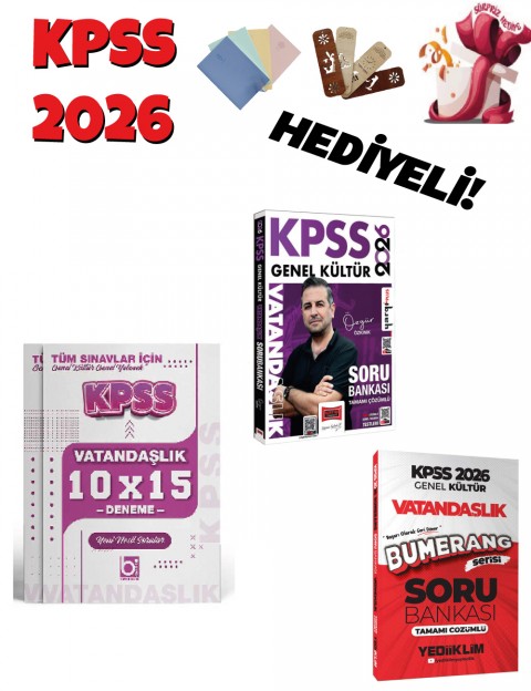 2026 KPSS Tüm Sınavlar İçin Vatandaşlık Muhteşem 3lü Set Bigelio + Yargı + Yediiklim Yayınları