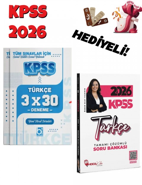 2026 KPSS Türkçe Çözümlü Soru Bankası ve Deneme Seti 2 Kitap Bigelio ve Hoca Kafası Yayınları