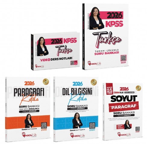 2026 KPSS Türkçe + Paragraf + Dil Bilgisi Video Ders Notları + Soru Bankası 5 li Set - Öznur Saat Yıldırım Hoca Kafası Yayınları