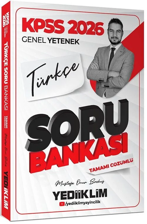 2026 KPSS Türkçe Soru Bankası Çözümlü - Mustafa Onur Bozkuş Yediiklim Yayınları