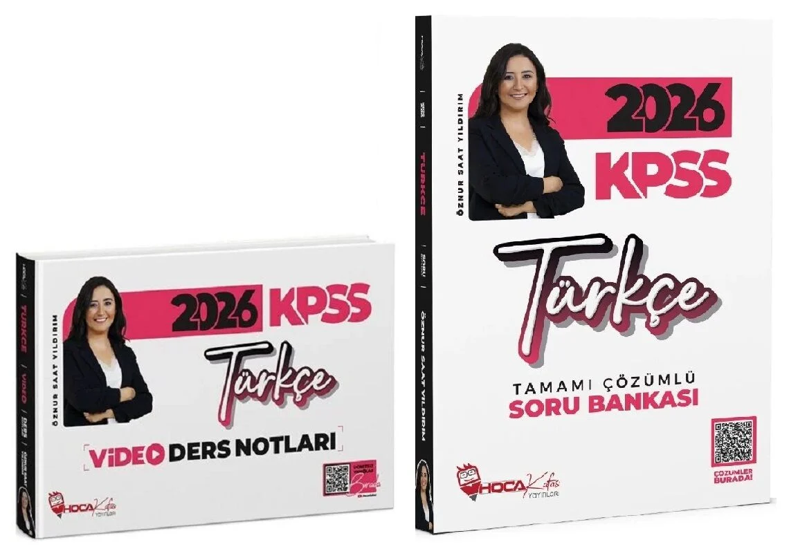 2026 KPSS Türkçe Video Ders Notları + Soru Bankası 2 li Set - Öznur Saat Yıldırım Hoca Kafası Yayınları