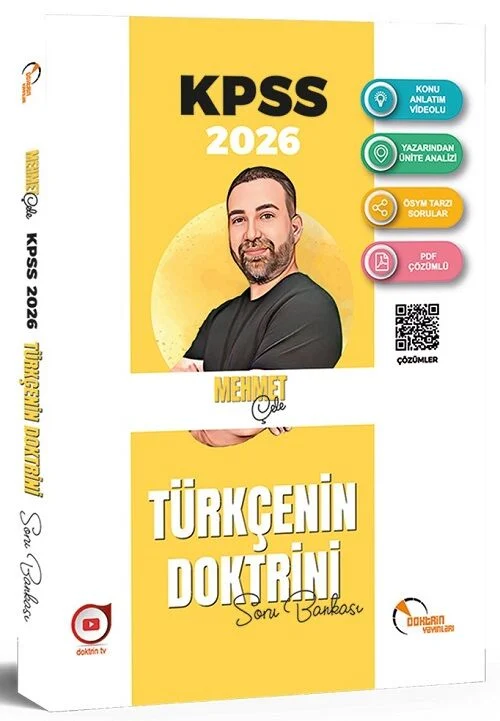 2026 KPSS Türkçenin Doktrini Soru Bankası Çözümlü - Mehmet Çele Doktrin Yayınları
