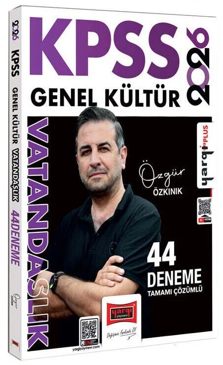2026 KPSS Vatandaşlık 44 Deneme Çözümlü - Özgür Özkınık Yargı Yayınları
