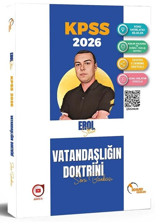 2026 KPSS Vatandaşlık Vatandaşlığın Doktrini Soru Bankası Çözümlü - Erol Sitar Doktrin Yayınları