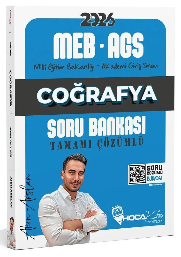 2026 MEB-AGS Coğrafya Soru Bankası Çözümlü - Akın Arslan Hoca Kafası Yayınları