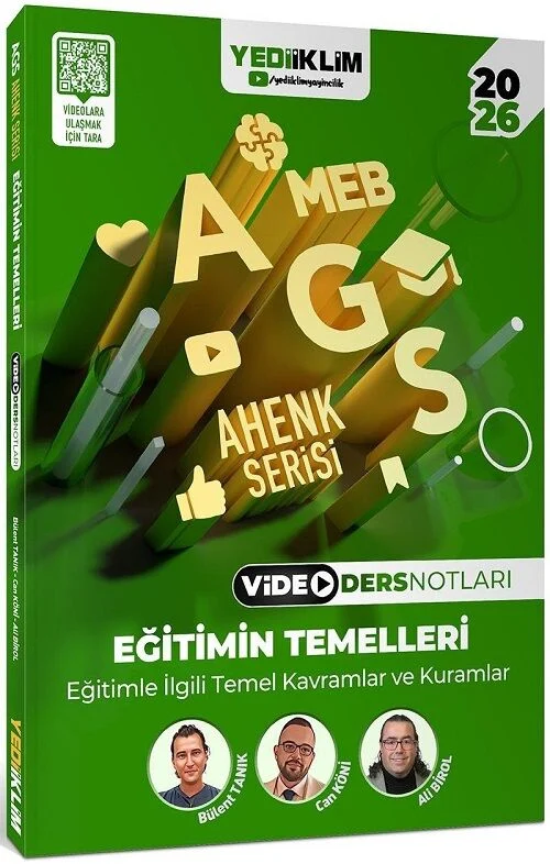 2026 MEB-AGS Eğitimin Temelleri Video Ders Notları Ahenk Serisi - Ali Birol, Bülent Tanık, Can Köni Yediiklim Yayınları