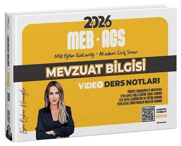 2026 MEB-AGS Mevzuat Bilgisi Video Ders Notları - Esra Özkan Karaoğlu Hoca Kafası Yayınları