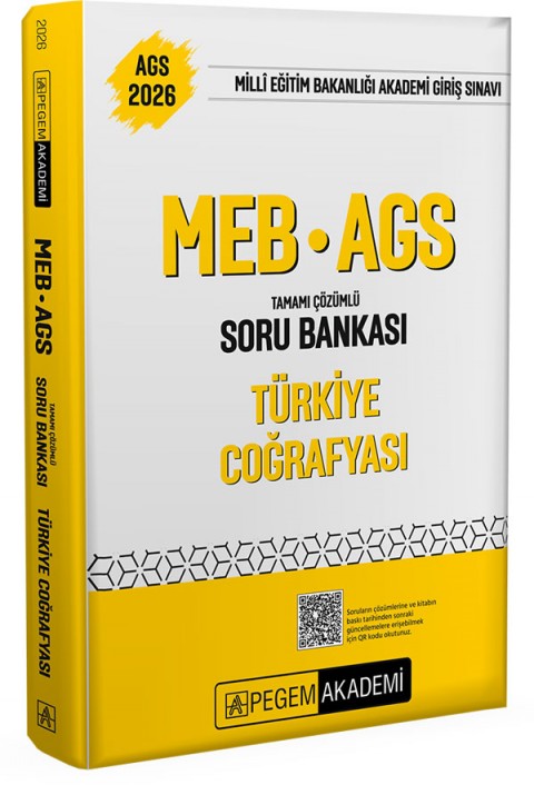 2026 MEB-AGS Soru Bankası Tamamı Çözümlü Türkiye Coğrafyası Pegem Yayıncılık