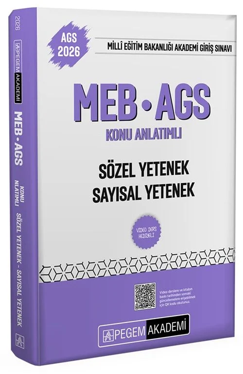 2026 MEB-AGS Sözel-Sayısal Yetenek Konu Anlatımlı Pegem Akademi Yayınları