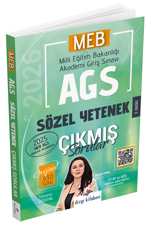 2026 MEB-AGS Sözel Yetenek Çıkmış Sorular Çözümlü - Gizem Ural Dizgi Kitap