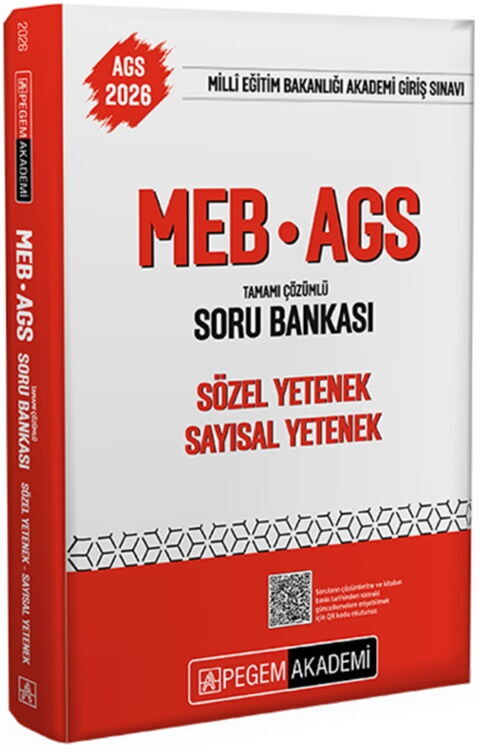 2026 MEB AGS Sözel Yetenek Sayısal Yetenek Tamamı Çözümlü Soru Bankası Pegem Yayıncılık