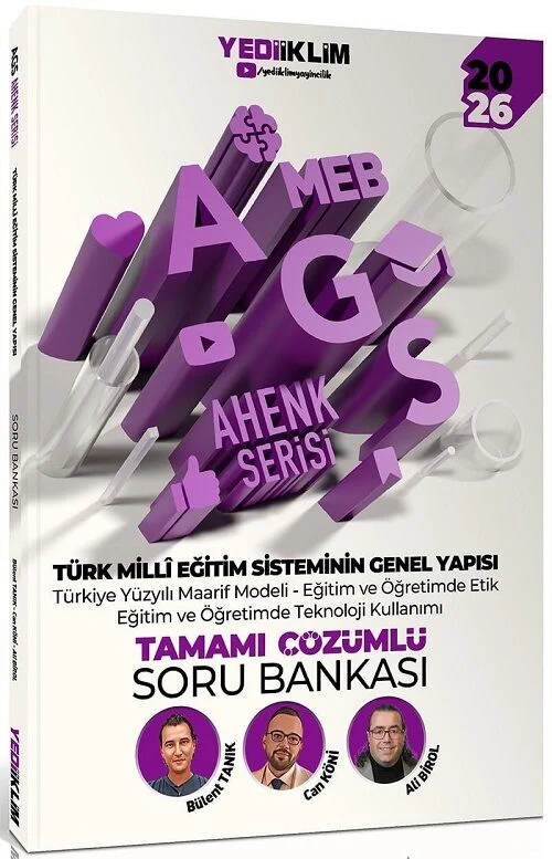 2026 MEB-AGS Türk Milli Eğitim Sisteminin Genel Yapısı Soru Bankası Çözümlü Ahenk Serisi - Ali Birol, Bülent Tanık, Can Köni Yediiklim Yayınları